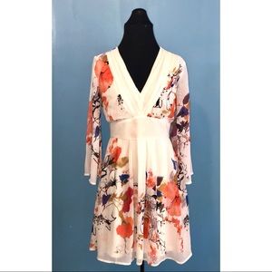 Brigitte Bailey white floral dress size Small